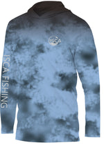 Load image into Gallery viewer, Men’s Blue Camo Long sleeve Shirt UPF50+ Hoodie