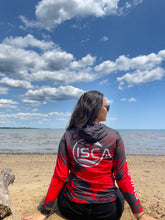 Carregar imagem no visualizador da galeria, Women’s Red Firecracker Long Sleeve Shirt UPF50+ Hoodie