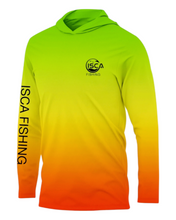 Carregar imagem no visualizador da galeria, Men’s Fire Tiger Long Sleeve Shirt Hoodie With Neck Gaiter UPF50+