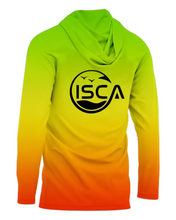 Carregar imagem no visualizador da galeria, Men’s Fire Tiger Long Sleeve Shirt Hoodie With Neck Gaiter UPF50+