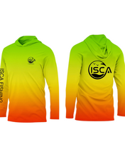 Carregar imagem no visualizador da galeria, Men’s Fire Tiger Long Sleeve Shirt Hoodie With Neck Gaiter UPF50+