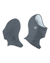 Carregar imagem no visualizador da galeria, Men’s Battleship Gray Long Sleeve Shirt Hoodie With Neck Gaiter UPF50+