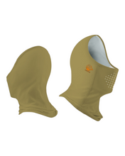Load image into Gallery viewer, Menβs Olive Long Sleeve Shirt Hoodie With Neck Gaiter UPF50+