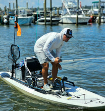 Load image into Gallery viewer, Menβs Ivory Dune Long Sleeve Shirt Hoodie With Neck Gaiter UPF50+