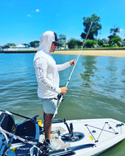 Load image into Gallery viewer, Menβs Ivory Dune Long Sleeve Shirt Hoodie With Neck Gaiter UPF50+