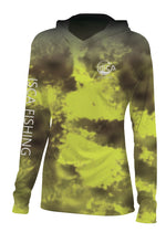 Cargar imagen en el visor de la galería, Women’s Amazon Green Camo Long Sleeve Shirt UPF50+ Hoodie