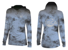Carregar imagem no visualizador da galeria, Women’s Blue Camo Long Sleeve Shirt UPF50+ Hoodie