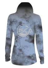 Carregar imagem no visualizador da galeria, Women’s Blue Camo Long Sleeve Shirt UPF50+ Hoodie