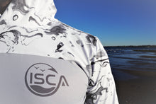 Cargar imagen en el visor de la galería, Camiseta de manga larga gris ártico para hombre UPF50+Sudadera con capucha