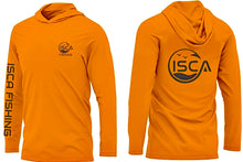 Load image into Gallery viewer, Menβs Papaya Orange Long Sleeve Shirt UPF50+ Hoodie