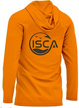 Load image into Gallery viewer, Menβs Papaya Orange Long Sleeve Shirt UPF50+ Hoodie