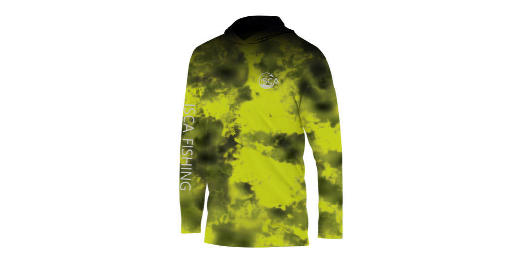 Men’s Amazon Green Camo Long Sleeve Shirt UPF50+  Hoodie